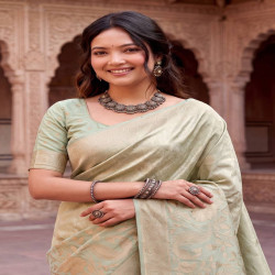 Premium Meenakari Jacquard Woven Saree with Blouse
